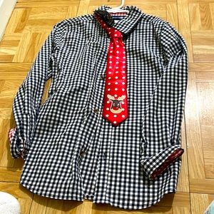 Boys holiday shirt and tie